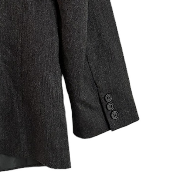 Michael Kors Charcoal Gray Italian Wool Blend Blazer Size 6 - Picture 7 of 8